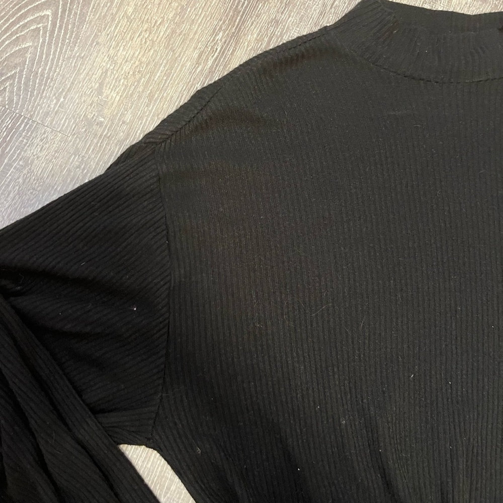 Garage Black Ribbed Knit Top - Picture 2 of 5